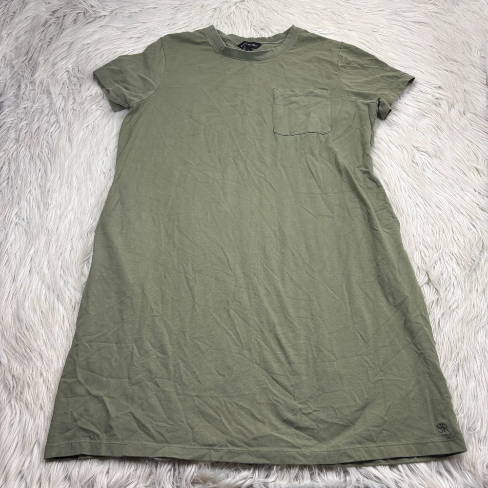 Banana Republic Women's L Olive Green Pocket T-Shirt Dress Minimalist Basic